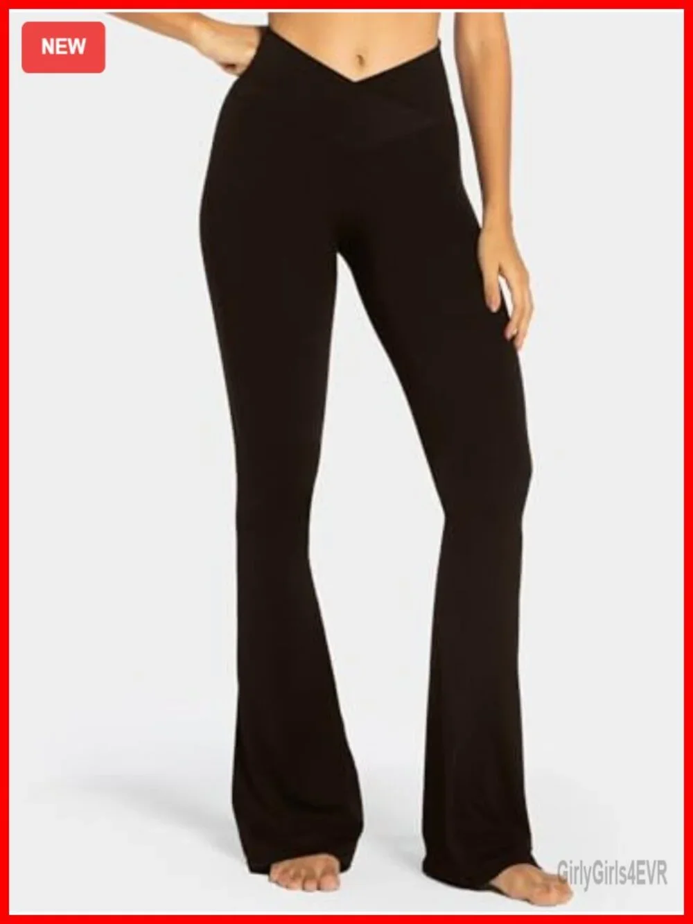 Fleece Lined Flare Leggings High Waisted Tummy Control Winter Thermal Yoga Pants